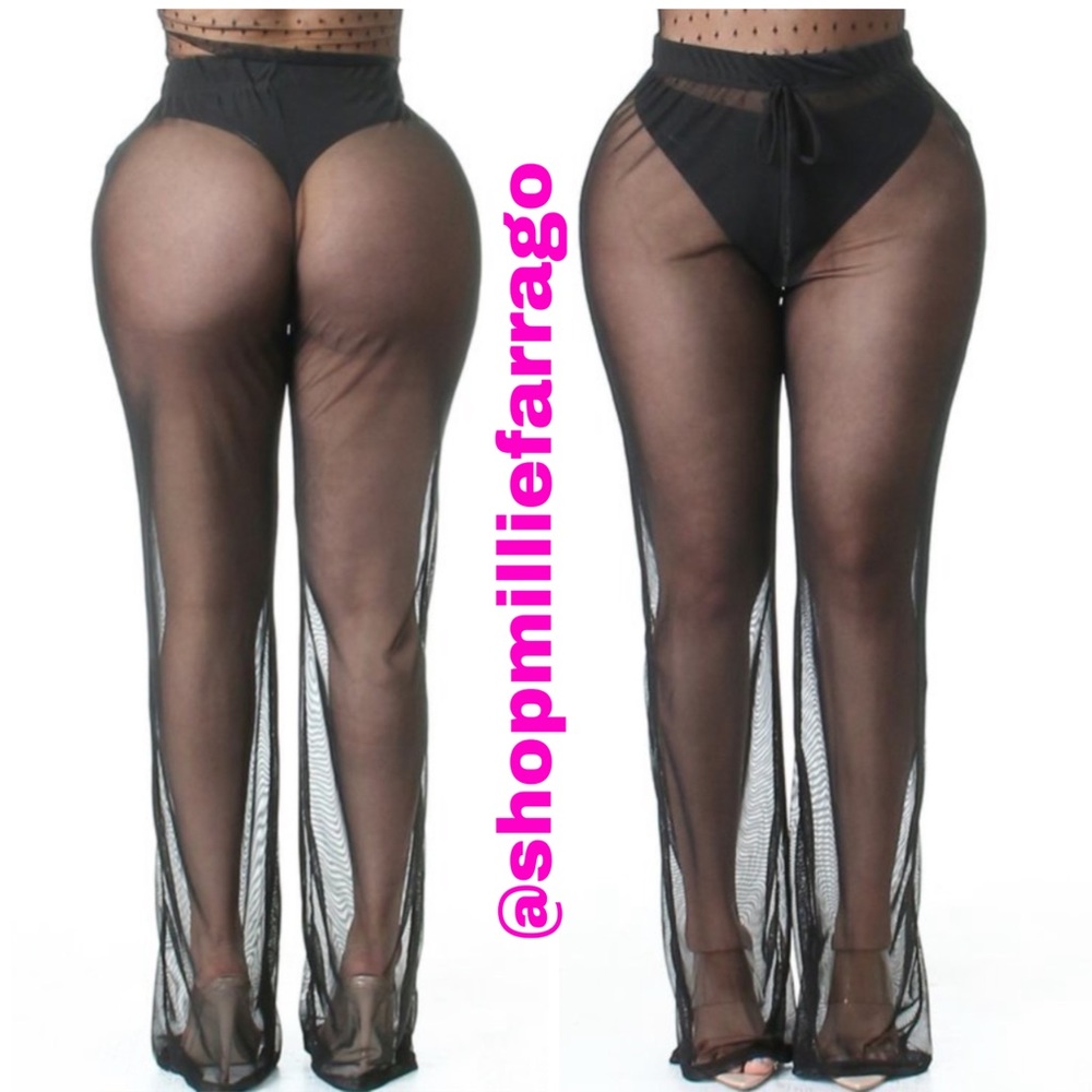 Mesh coverup pants
